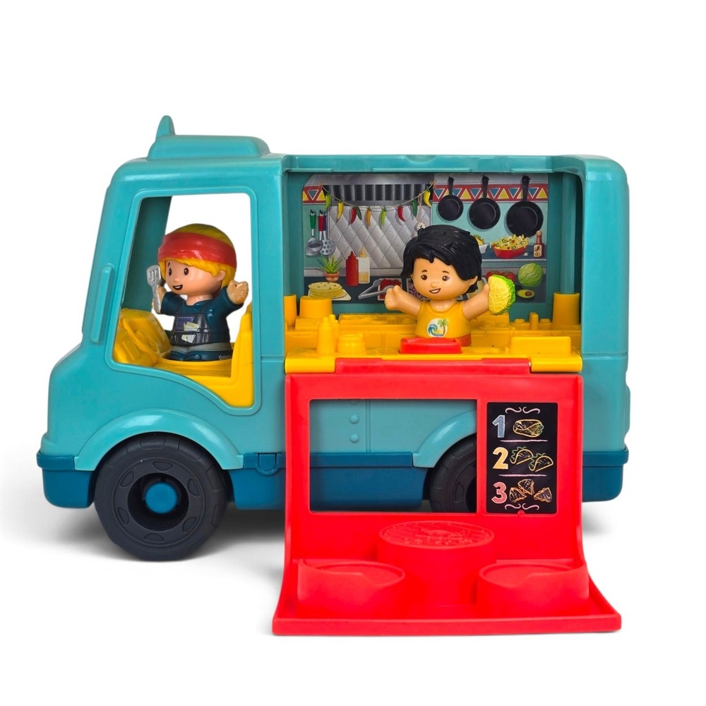 Fisher Price Little People Serve It Up Taco Food Truck Playset 2 Figures Sound